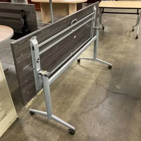 *1 Gray Nesting 72w X 30d Flip Top Training Table Desk MSRP$1002