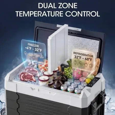 New Manastin 12 Volt Refrigerator, 58QT Electric Cooler, APP Control Portable Fr