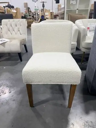 Homepop Upholstered Dining Side Chair Boucle Cream Brand New