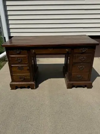 Household Solid Pine Wooden Antique Office Desk