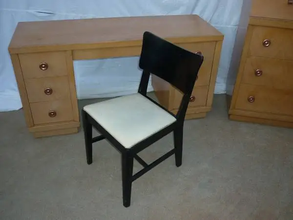 Vintage 1950s Black & White CHAIR (only)