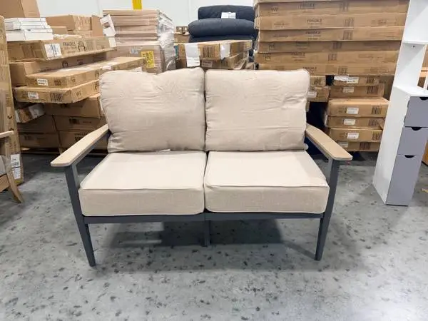 Agio Astaire 51 Outdoor Loveseat Sofa Straw Natural Brand New