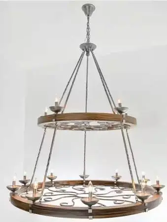 AFD 15 Light 2 Tier Brown Decorative Accents Empire Chandelier