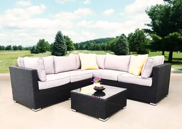 Patio, outdoor modern wicker furniture sofa set - brand new