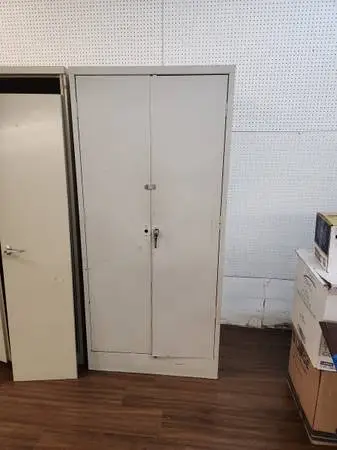 2 Door Metal Gray Storage Cabinet