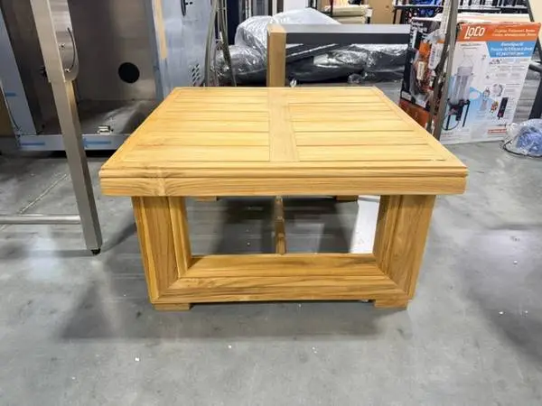 SAFAVIEH Small Teak End Table Side Natural Living Room New