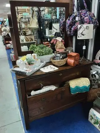 Antique Dresser and Mirror