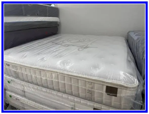 California King Koil Natural Collection Eurotop Mattress & Boxes Bed