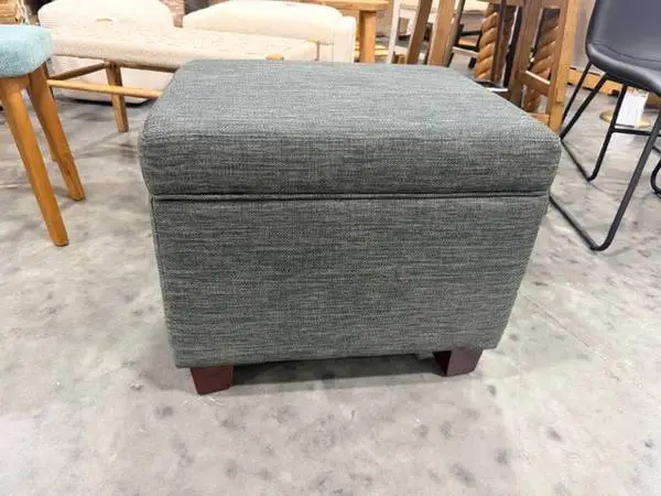 Breighton Home Madison Storage Ottoman Foot Stool Dark Charcoal Gray
