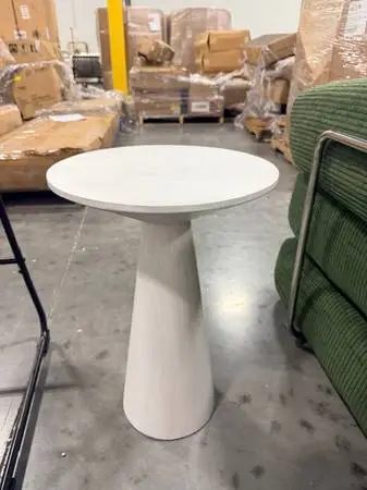 Wade Logan Bozovich Solid Wood 19 White End Table Brand New
