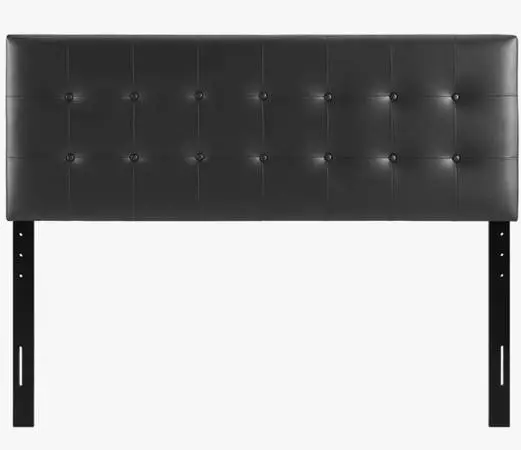 Modway Emily Upholstered Black Vinyl King Headboard Brand New