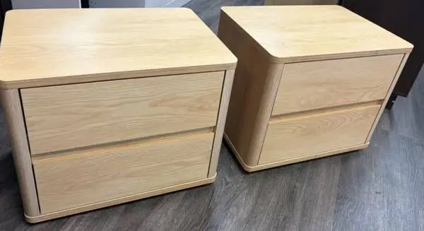 2Pcs Floor-to-Ceiling nightstand (Without Legs) Night Stand Side Table