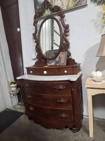 Antique Dresser & Mirror