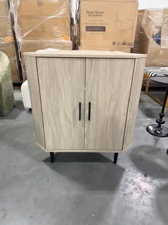 WE Nora 30 2 Door 30 Corner Accent Storage Cabinet Birch