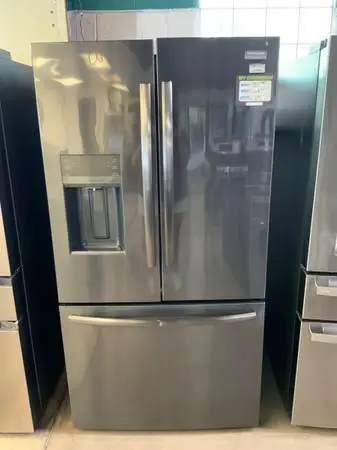 **FRIGIDAIRE BLACK STEEL 23 CU FT FRENCH DOOR FRIDGE**ON SALE NOW**