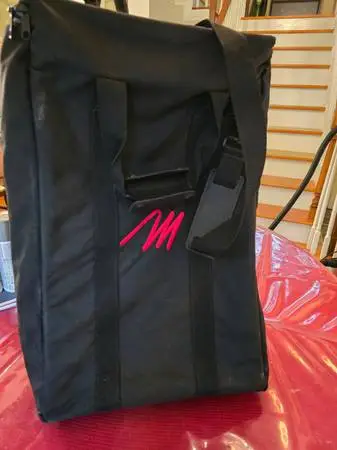 Large Black zipper and padded bag (for door or carpet samples)
