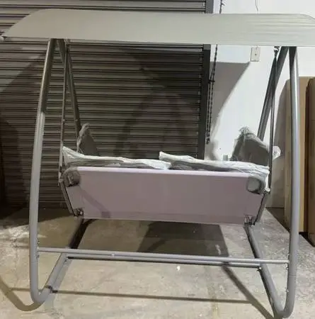 2-Seater Patio Swing Chair with Adjustable Sun Shade 400lbs Capacity
