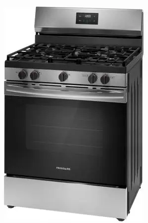 Frigidaire 30” freestanding 5 Sealed burners gas range st/steel. New.