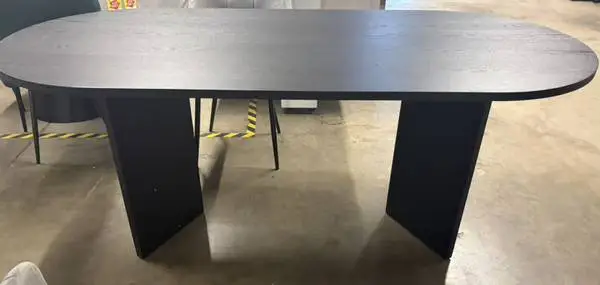 78 Wood Dining Table for Kitchen Black Desk Top