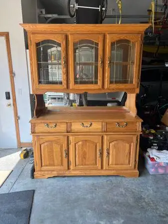 Oak China Hutch