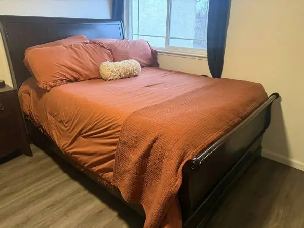 queen sleigh bed frame only