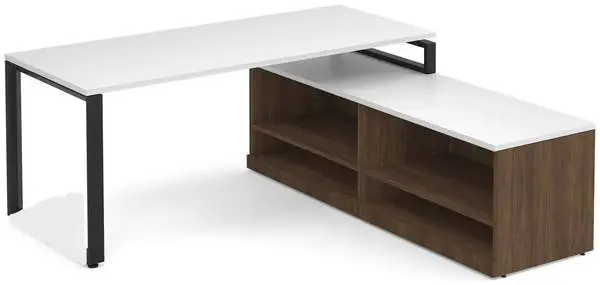 *8 colors New in Box 2 Person 6 x 6 L Desk with Bookcase Storage