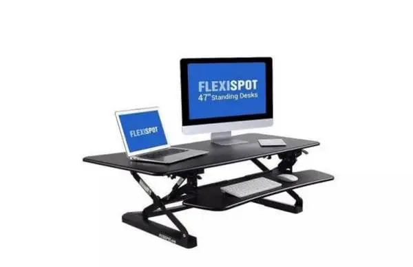 FlexiSpot 47W Manual Sit-Stand Desk Converter, Black (M3B)