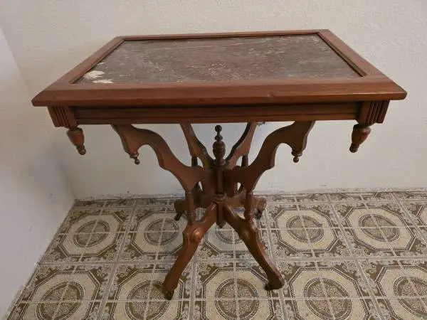VINTAGE**MARBLE ** TOP **TABLE