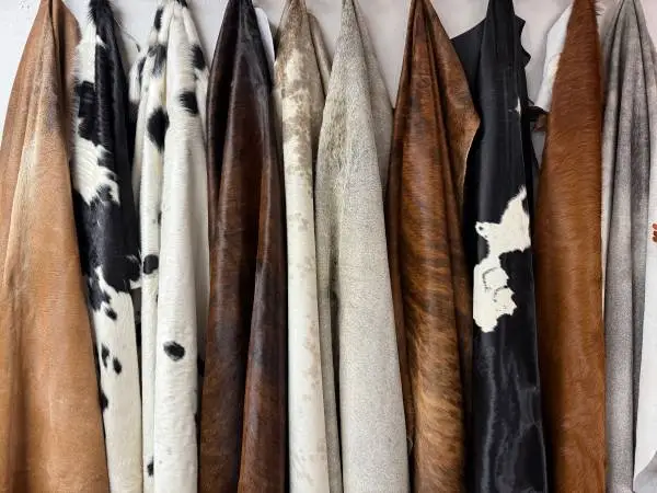 ♦ LARGE Cowhide Rug Leather Throw New MULTIPLE COLORS $135-165 ♦