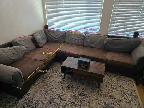 FREE - Large Sectional Couch - needs work