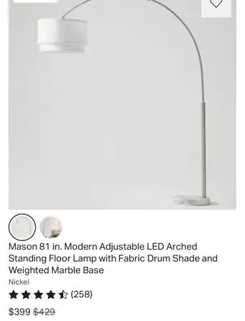 Marble base Floor lamp