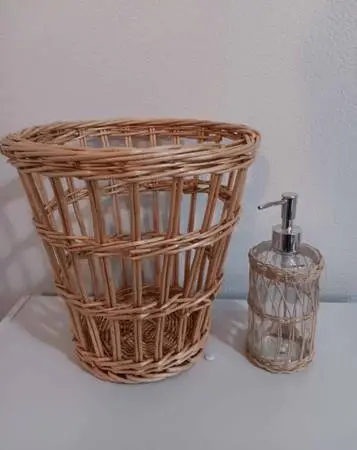 Boho Trash can and Soap holder for Sale