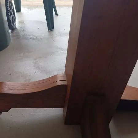 Solid oak captains table