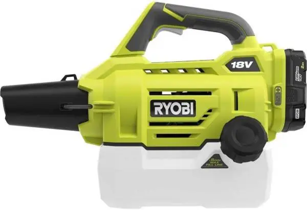 RYOBI P2850 ONE+ 18-Volt Lithium-Ion Cordless Fogger/Mister with 2.0 Ah Battery,