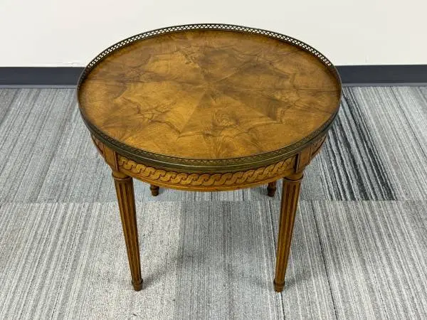 Baker Furniture French Louis XVI Style Accent Table Brass Gallery