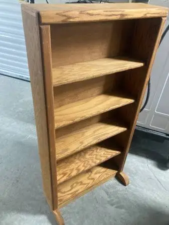 Bookcase,5 shelf,adjustable,nat oak,clean,space saver,hlp dlvr