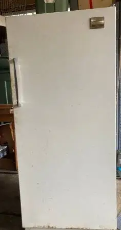 PENDING PICKUP Old upright freezer FREE for scrap