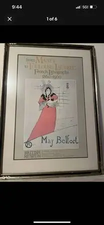 MAY BELFORT 1987  From Manet (Toulouse-Lautrec) British Museum Poster