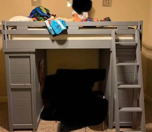 Loft/Bunk Bed with Dresser and Mattress
