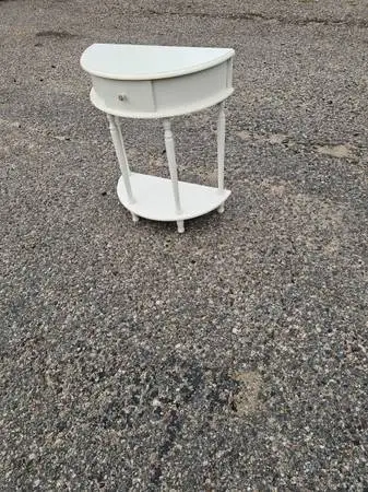 HALL STAND VERY CUTE HALF ROUND WITH A DRAWER $25 (CHEBOYGAN)