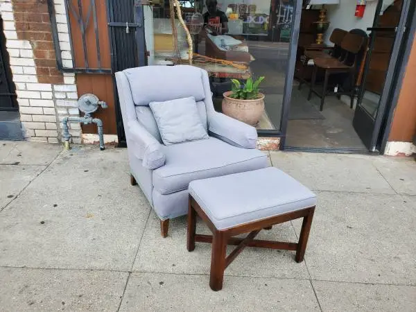 Drexel chair with ottoman