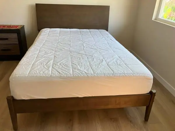 Full size bed frame with mattress