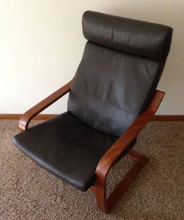 Ikea Leather Poang Arm Chair
