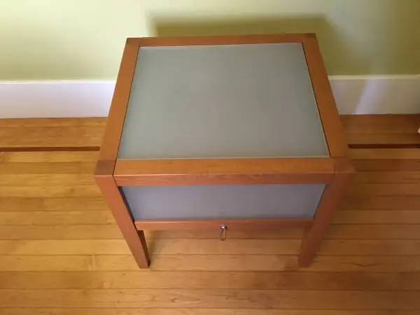 2 Calligaris night stands- walnut and like new