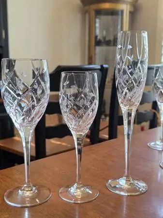 38 total Makisa wedding glasses