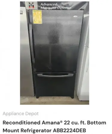 Reconditioned Amana® 22 cu. ft. Bottom Mount Refrigerator ABB2224DEB
