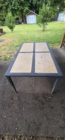 Outdoor patio table and chairs