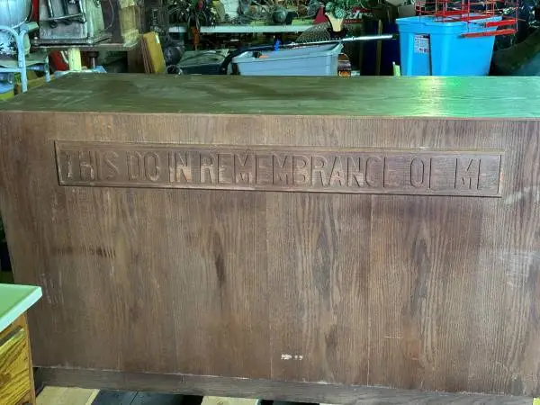 Offering table and Pulpit