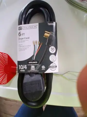 6 ft new dryer cord