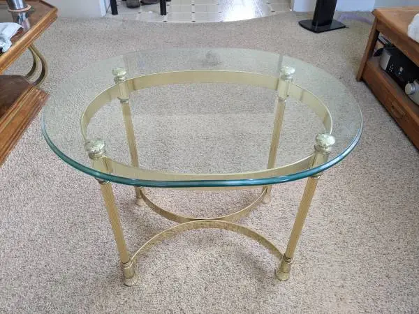 Glass/Brass* Table